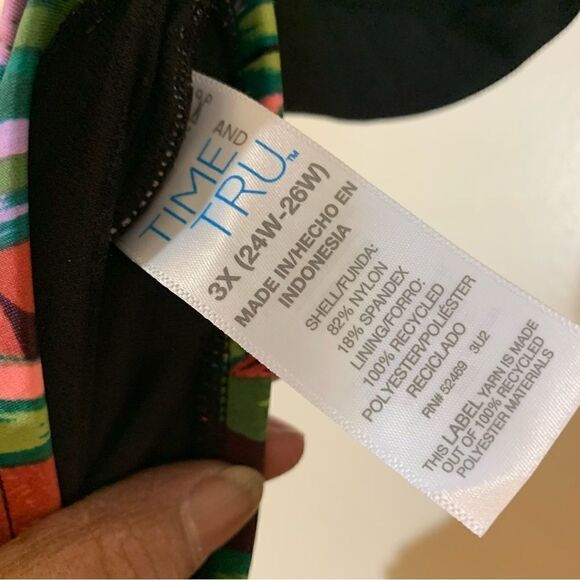 Time and Tru Swimsuit Monokini Jewel Tones Sz 3X 24W-26W NWT Gorgeous - Picture 8 of 8